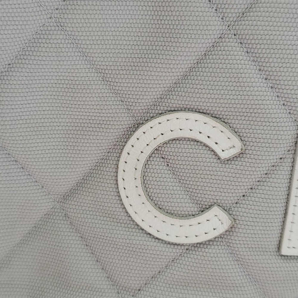 AUTH CHANEL bowling canvas tote tennis sport - Picture 3 of 12